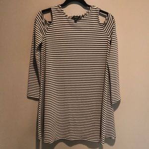 Gray/White Stripped Dress by veryJ